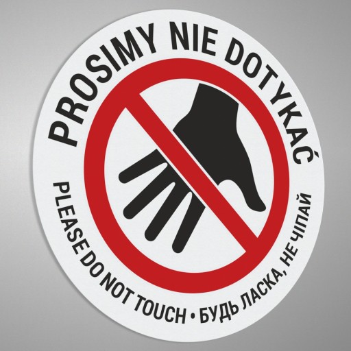Prosím, nedotýkajte sa - nálepka 10x10