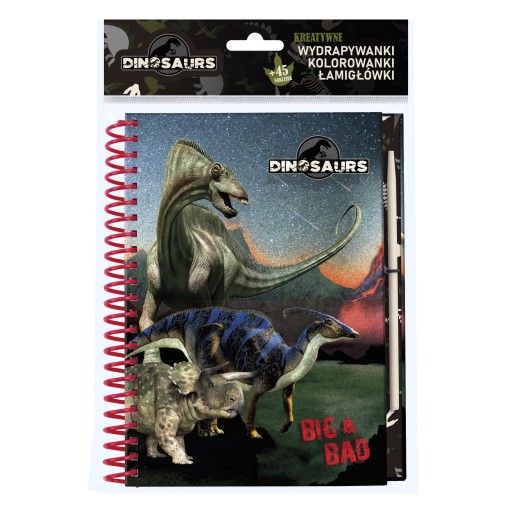 KREATÍVNY ZÁPISNÍK S PODLOŽKOU DINOSAUR KIDEA