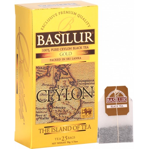 TRADIČNÝ čierny čaj Basilur Gold BEZ PRÍDAVNÝCH LÁTOK, express - 25 x 2 g