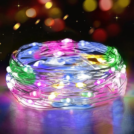 LED VIANOČNÉ SVIETIDLÁ REŤAZOVÁ GARLANDA VIANOČNÝ STROMEC USB 100LED 10m 2700K