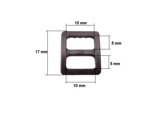 Plastový rám regulátora 10 mm, 10 kusov, čierny