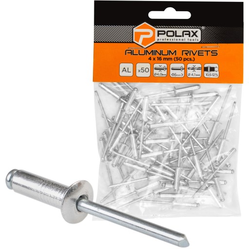 POLAX HLINÍKOVÉ TRYSKANÉ NITY 4x16MM 50KS/BAL
