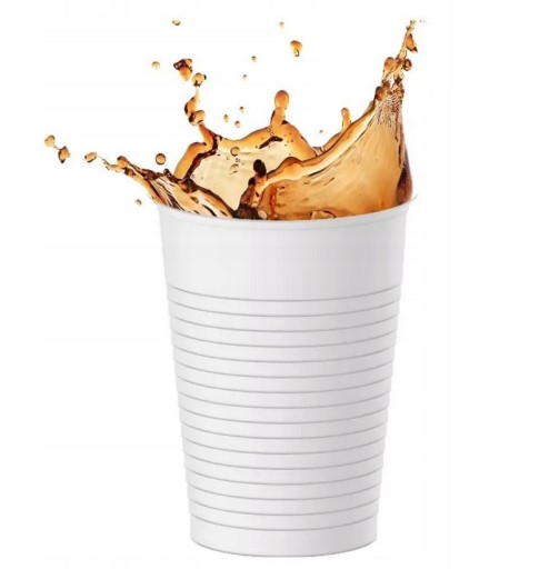 Plastové poháre biele 200ml pohár 100 ks