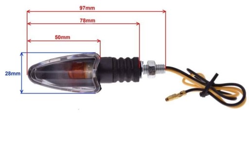 Smerový kužeľ čierny ľavý predný 12V 10W moped skúter štvorkolka ATV