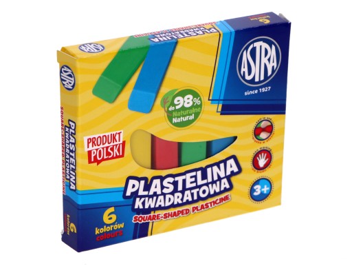 ASTRA plastelína hranatá, 6 farieb, ORIGINÁL