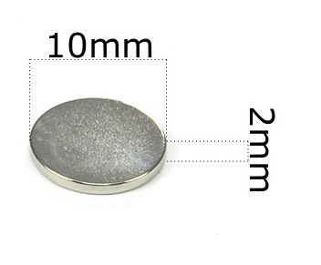 SILNÝ VALEC NEODYMOVÝ MAGNET 10x2 - SADA 10 / NEODYMOVÝCH MAGNETOV /
