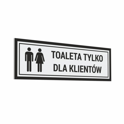 Nálepka - WC Len pre zákazníkov 10x30