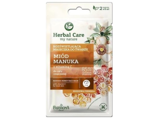 Herbal Care rozjasňujúca maska MANUKA HONEY 2x5 ml