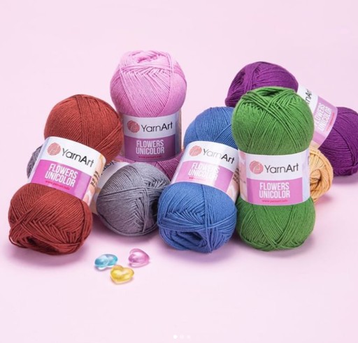 YarnArt Flowers Unicolor 752 kobalt/s bavlnou