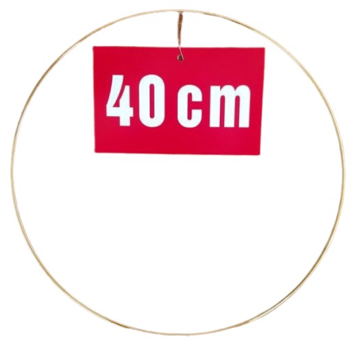 ZLATÝ prsteň/ráfik na lapače snov a makramé, 40 cm