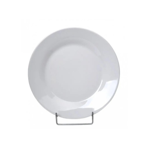Veľký jedálenský tanier, plochý, porcelánové taniere, biely, hladký, 24 cm, riad
