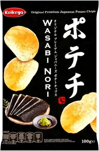 Zemiakové lupienky s príchuťou Wasabi a Nori 100g