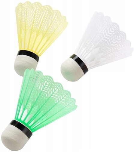 SADA 3 BADMINTONOVÝCH BUTTLETOV BADMINTONOVÝCH RAKETOV 9722