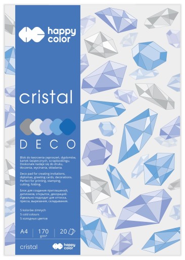 DECO Cristal farebný blok A4 20 listov Happy Color