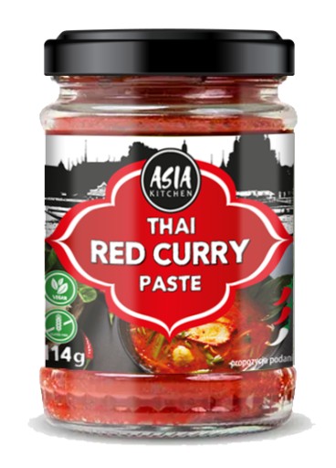 Thajská červená kari pasta 114g - Asia Kitchen