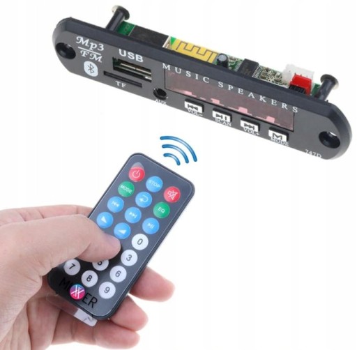 Audio Mp3 Bluetooth SD rádio Aux modul USB diaľkové ovládanie!