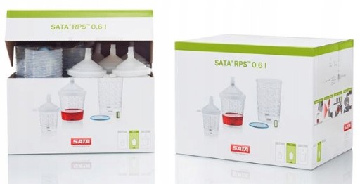 RPS SATA poháre na farby 600ml + SITKO 125um QCC