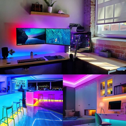 FAREBNÝ LED TV USB RGB PÁSOK LED PODSVIETENIE 5V + DIAĽKOVÉ OVLÁDANIE LED 2M