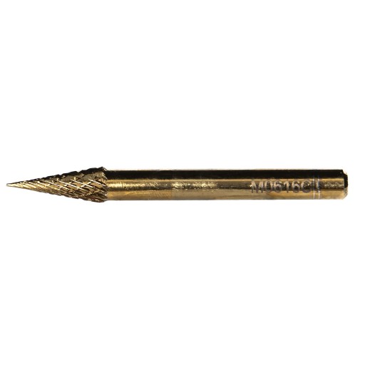 KUŽEĽOVÝ OTOČNÝ PILNÍK NA KOV 6MM M TiN MAG