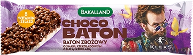 Bakalland Choco Cereálna tyčinka, príchuť čokoláda s bielou čokoládou 25g KLEKS
