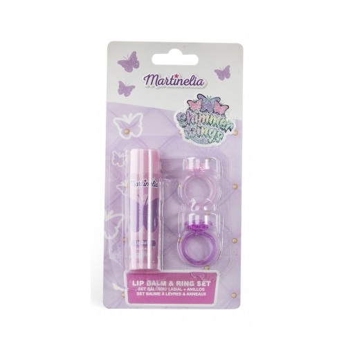 MARTINELIA Shimmer Wings set balzam na pery + prstene 2 ks.