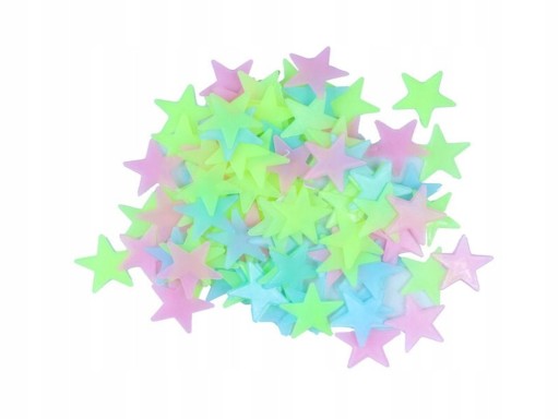 FLUORESCENTNÉ HVIEZDY, ŽIARENÉ HVIEZDY, viacfarebné