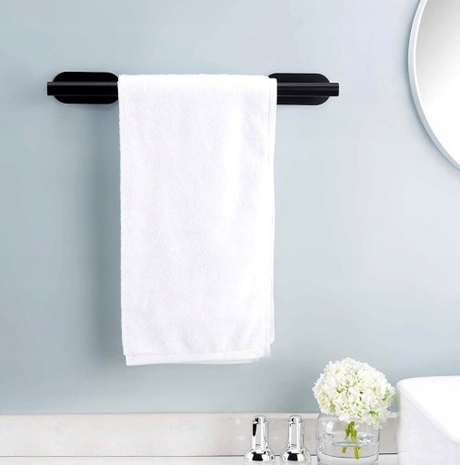 LOFY RAIL RUKOJEŤ NA STENU VEŠIAK NA UTERÁK Čierna 40CM OCEL