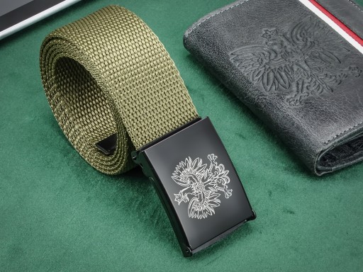 Pánsky opasok na nohavice POLISH Eagle khaki široký