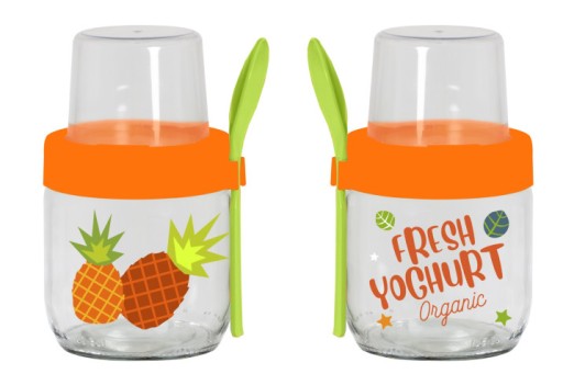 JOGURTOVÝ HRNÍČEK dezert DO PRÁCE + lyžička 452ml