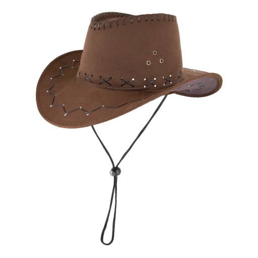 Country Western KOVBOJSKÝ KOVBOJSKÝ KLOBÚK HNEDÝ