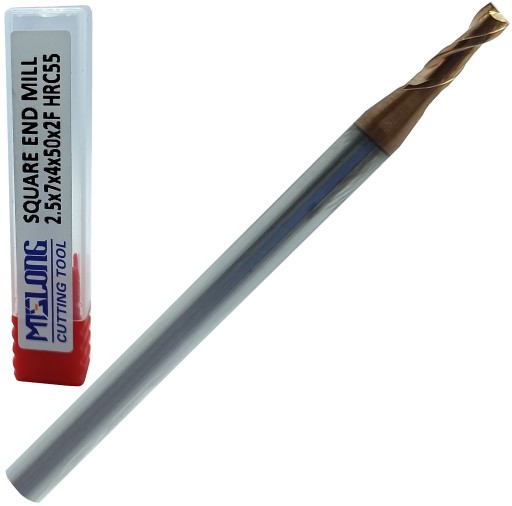 KARBIDOVÁ FRÉZA VHM MTS fi 2,5 mm 55 HRC 2 čepele 2Z