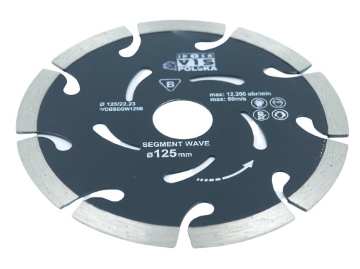 DISK 125 MM DIAMANTOVÝ SEGMENT PRE BETÓNOVÚ KOCKU