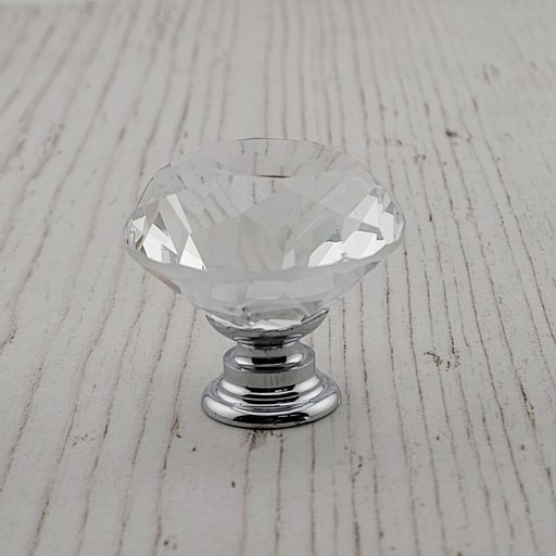 NÁBYTKOVÁ KĽÚČKA NÁBYTKOVÁ KĽÚČKA KRYŠTÁLOVÁ DO SKRINÍK NÁBYTKOVÁ KĽÚČKA SKLO 30mm
