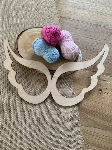 Veľké anjelské krídla, rám makramé, 29 cm