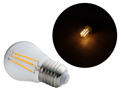 E27 LED žiarovka Edison DEKORATÍVNA guľa 100lm 1W TEPLÁ
