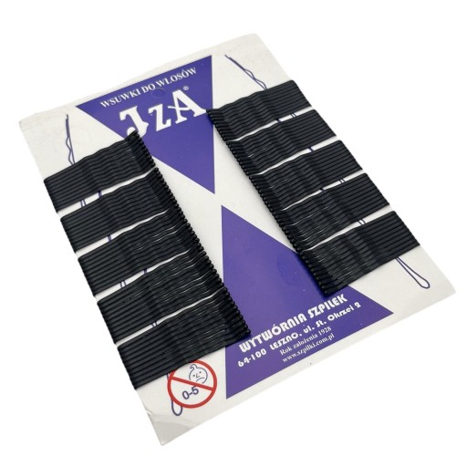 IZA Sponky do vlasov, dve guličky, MAT BLACK, 5 cm, 100