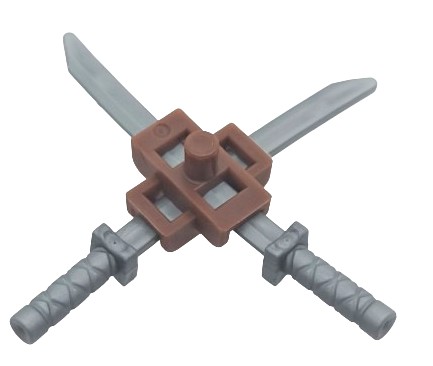 LEGO Weapons - Ninjago - Bronzová rukoväť a 2 meče Katana 6191953 19141 21459