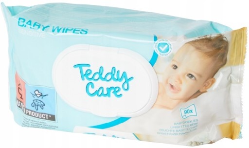 2x Teddy Care Sensitive vlhčené obrúsky 90 ks