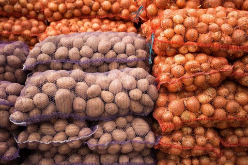 Rašlová taška so šnúrkou 50x80 cm, oranžová, 30 kg