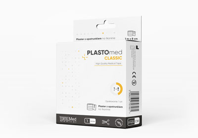 Lepidlo na tkaniny s obväzom PLASTOMED 6x1