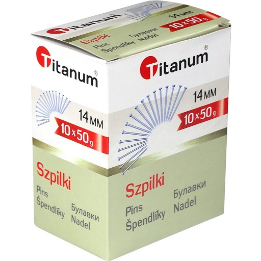 Krajčírske špendlíky, krátke, 14mm, 50g, titánové