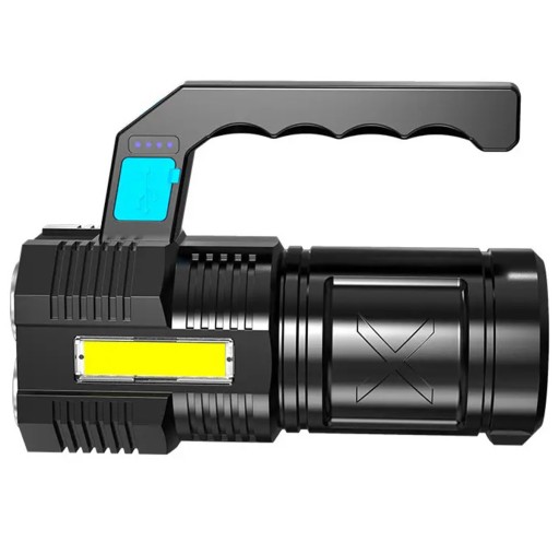 LED BATERKA SVETLOMET NABÍJAČNÝ 5 LED USB + BOČNÁ LAMPA