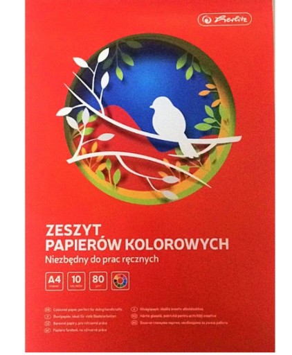 Zošit z farebných papierov A4 10K Herlitz