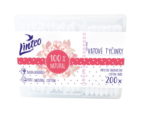 Vatové tyčinky Linteo 200 ks