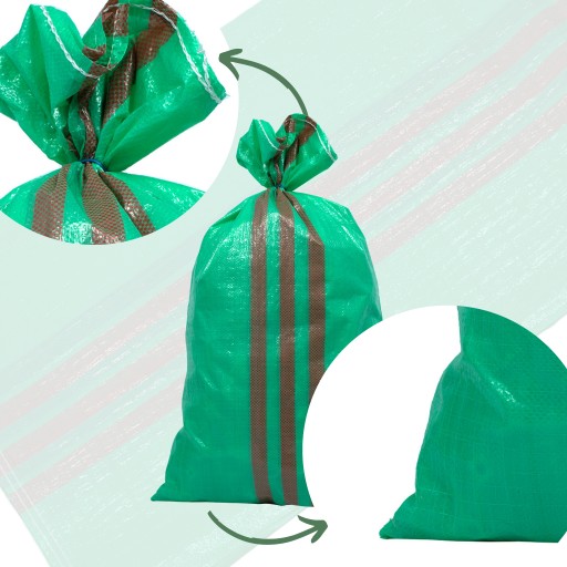 Vrece Vrecia 50kg na krmivo na obilie uhlie 65x105cm Silné šité 1 ks.