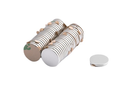 Neodymový magnet 17x2 mm cylindrický s 3M lepiacou páskou