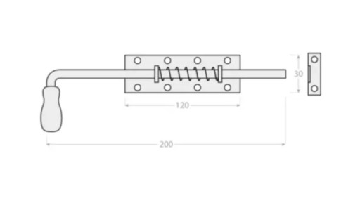 DMX WSP200 DOMAX ZÁPADKA 200X120X30 PRE BRÁNY A KNOTY