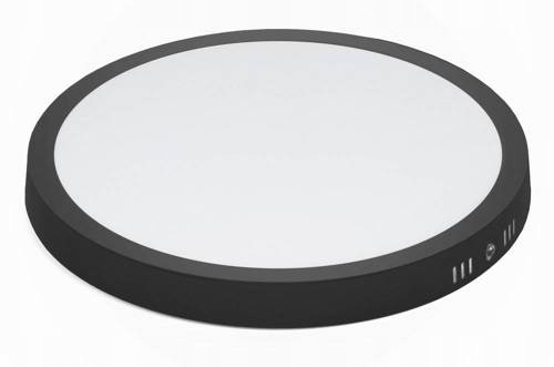 POVRCHOVÁ LED PANEL Stropná lampa 12W, okrúhla, ČIERNA