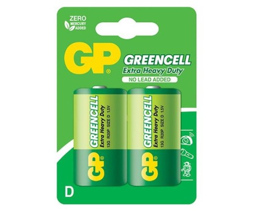 Batérie GP Greencell R20 LR20 R-20 D 1,5V 2 ks