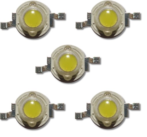 5x LED 1W COLD 6500K Bridgelux Dual 2*23*45mil